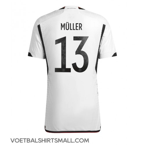 Duitsland Thomas Muller #13 Voetbalkleding Thuisshirt WK 2022 Korte Mouwen